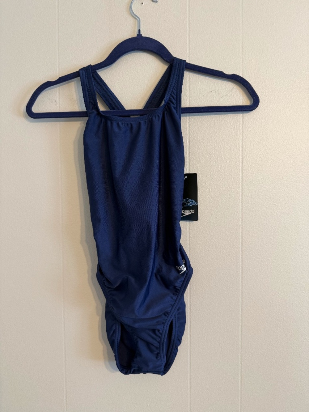 NWT, Women's Speedo, Navy Eco Solid Super Pro-back One Piece Swimsuit, Size 6/32
